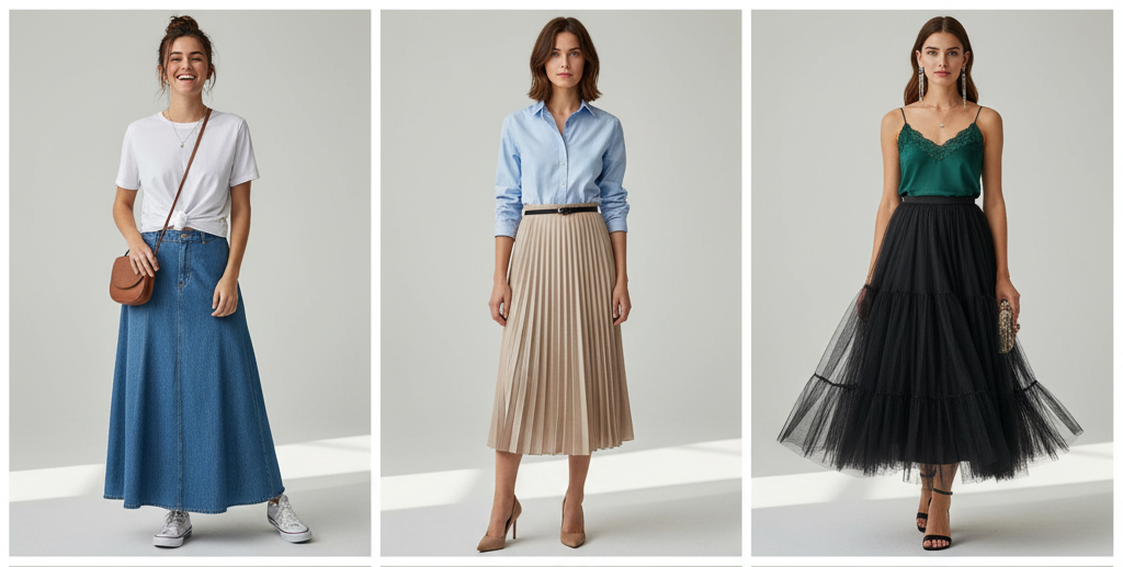 Jaką bluzkę wybrać do&nbsp;długiej spódnicy?